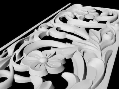Central decor ornament for furniture 3D model 243