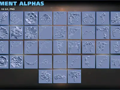 80 Ornament Alphas Texture