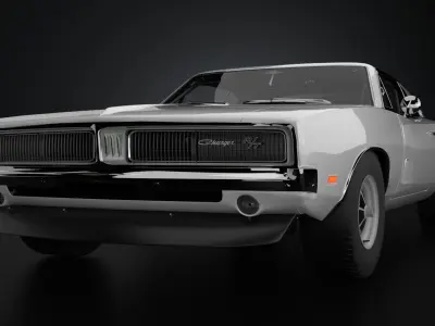Dodge Charger RT 1969 Realistic 3D model