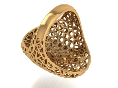 Fusion Stone Ring 3D print model