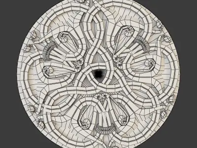 decorative rosette for cnc 3D model