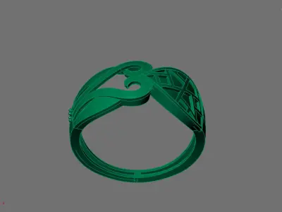 Women Ring Plain Ring Ready STL 3DM Models Womens Rings 3D print model 37