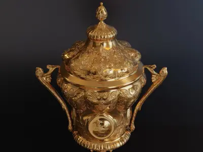 F1 Trophy -British GP Trophy Low-poly 3D model