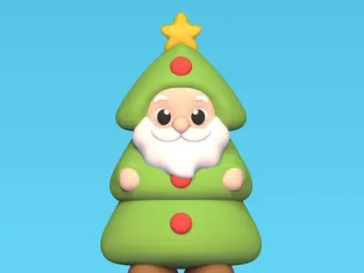 Santa Claus Tree 3D print model