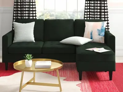 Strummer Velvet Reversible Sofa And Chaise - 2 Colour 3D model