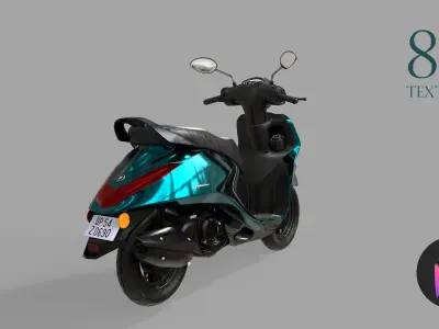 Fascino Scooter Low-poly 3D model