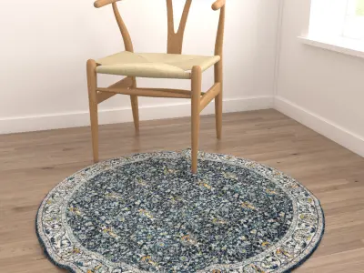 Round Rug Set 156 3D model