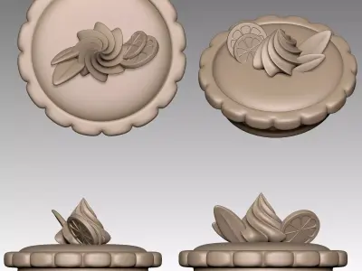 30mm Lemon Pie Decoration and Keychain Ready to Print 3D print model