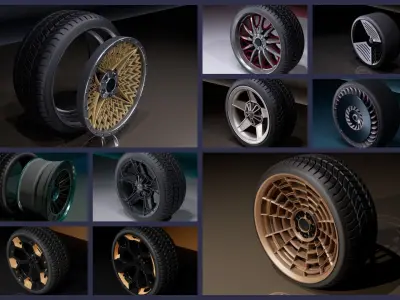 C wheel set 2020 3D Model Pack