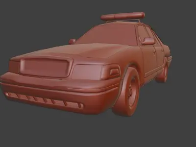 lowpoly 3d police car Low-poly 3D model