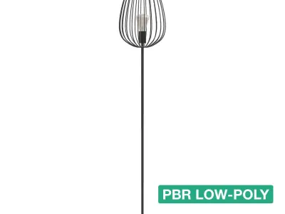 Floor Lamp - Mirach - High- and Low-poly 3D Model Collection