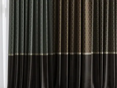 Curtian 03 Low-poly 3D model