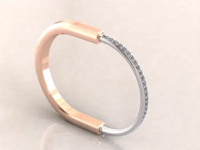 Lock Bracelet T 17cm 3D print model