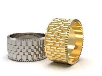 Wedding ring width 12 mm 3D print model