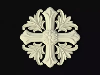 Central decor ornament for furniture 3D model 485
