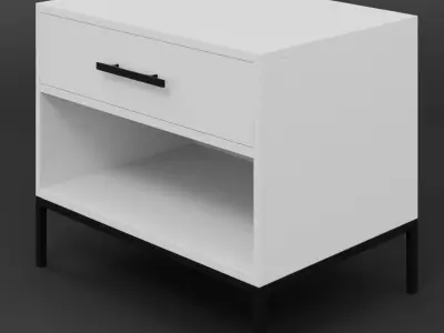 White Side Table 3D model