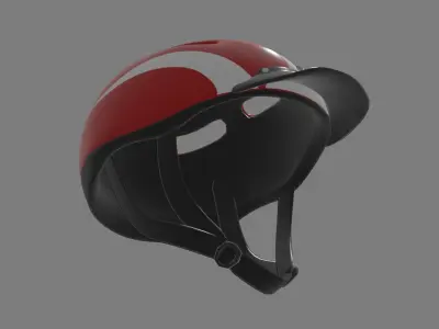 Bike Helmet Low-poly 3D model