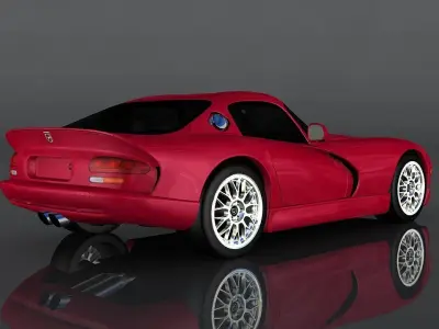 Dodge Viper GTS Low-poly 3D model