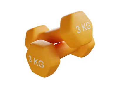 3 Kg Dumbbell 3D model