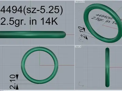 Wedding Band 4494 Free 3D print model