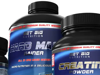 Nutrition Supplements Pack 3D model