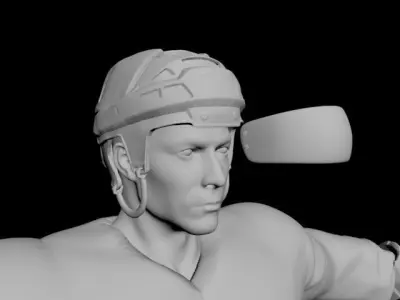 HOCKEY PLAYER POSE 6 MODEL NO TEXTURE 3D print model
