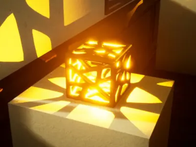 Decorative Art Sculpture Lamp Low-poly 3D model