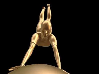 Yoga ball sculpture 3D model