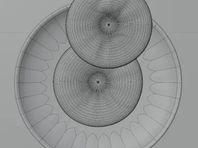 Oriental dishes and oriental bread  3D model