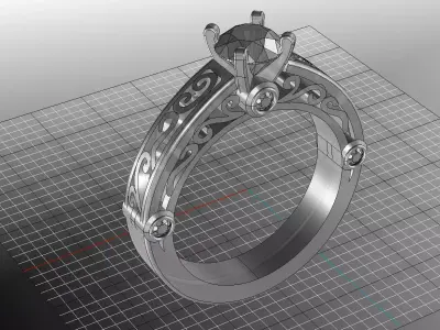 Arabic Ring 3D print model