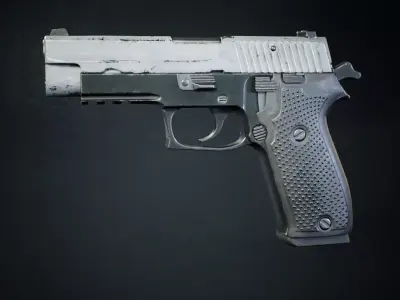 PBR - P2020 Semi-Automatic Pistol - Game-Ready 3D Asset Low-poly 3D model