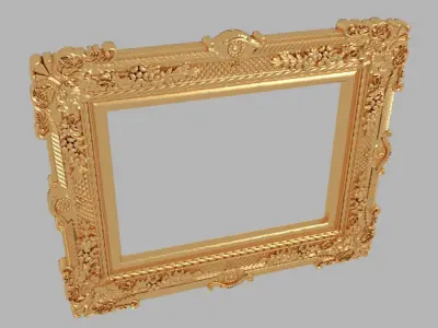 Classic frame of luxurious gold interior inlaid gold leaf CNC Texture