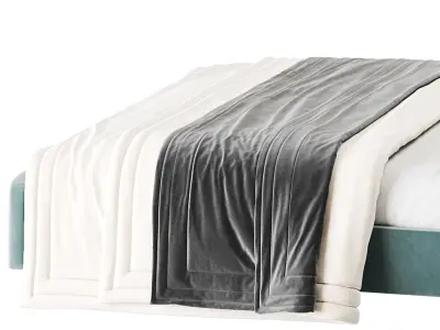 Emmerson Upholstered Low Rise Bed Frame 3D model