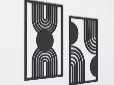 Metal wall decoration Free 3D model