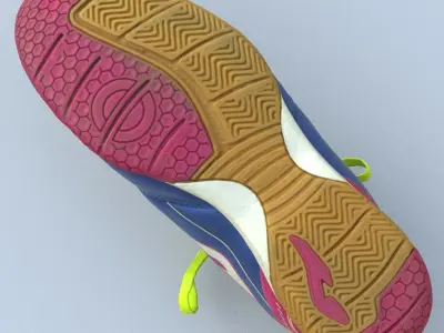 Sneaker High Poly soccer shoe 3D model