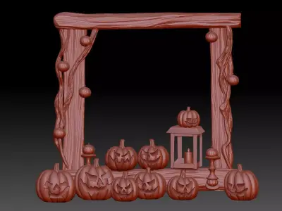 Halloween frame 3D print model