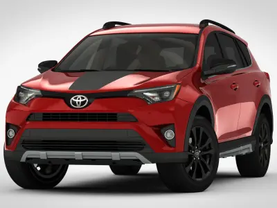 Toyota RAV4 Adventure 2018 detailed interior 3D model