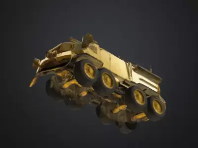 Post-Apocalyptic Vehicle The Sandstorm Juggernaut 3D model