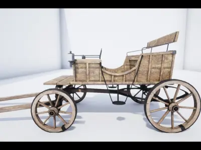 The Carriage 4 Low-poly 3D model