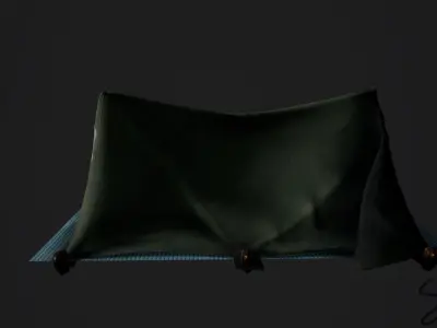 Basic Camping tente Free low-poly 3D model