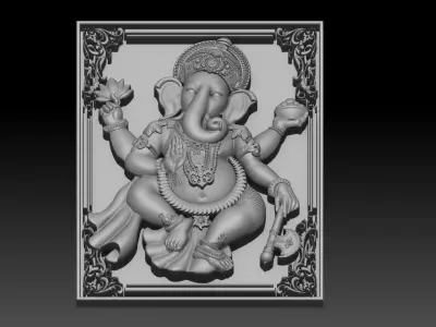 Ganesh ji wall art 3D print model