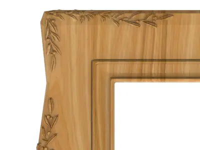 Carved picture frame STL 3D model 94
