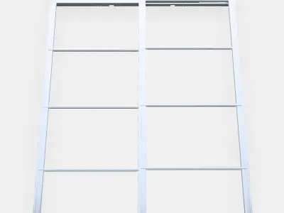PAX Pair of sliding door frames w rail 1 Low-poly 3D model
