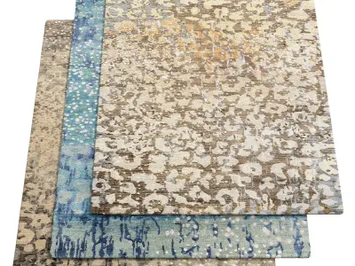 Watercolor rug 3D model