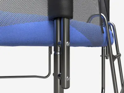 Outdoor Trampoline with Safety Net 3D model