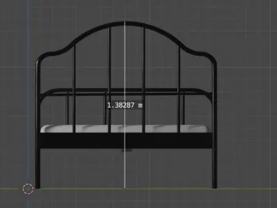 Ikea SAGSTUA bed frame 3D model