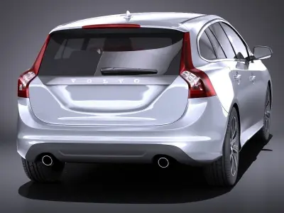 Volvo V60 2014 VRAY 3D model