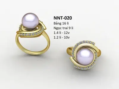 pearl ring Free 3D model