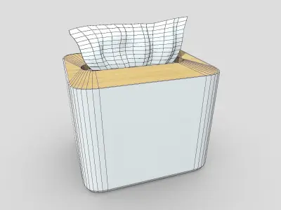 Tissue Box 4 Low-poly 3D model