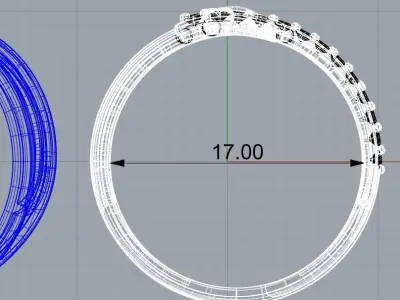 Conjunto de anillos para  Dama-mujer -v- 3D print model